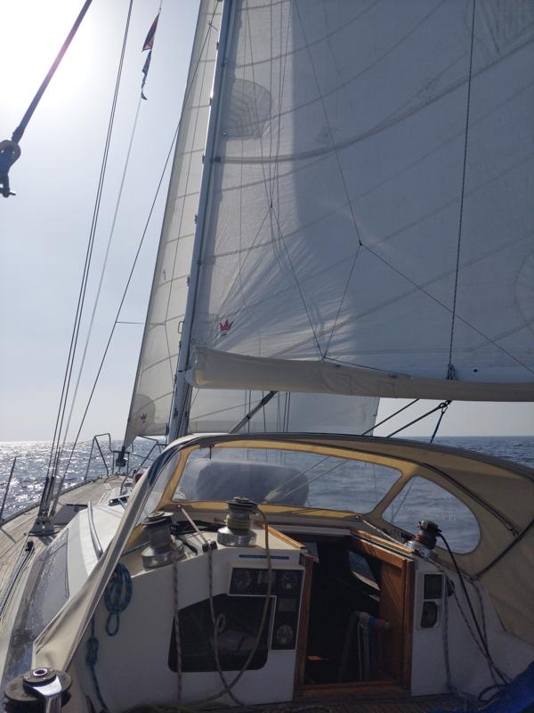 Vollzeug bei achterlichem Wind