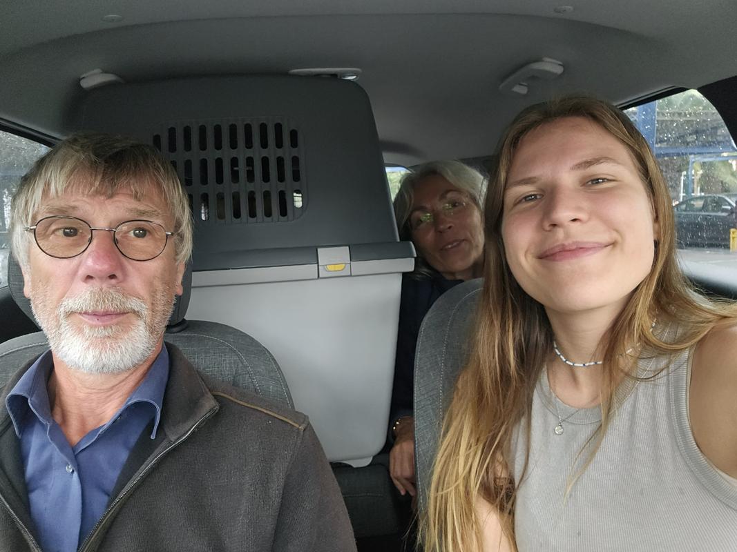 auf dem Weg zum Flughafen