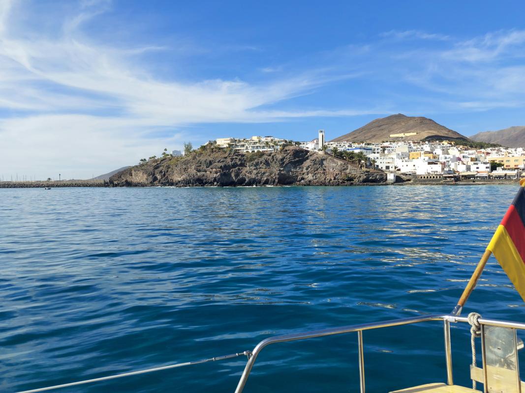 Vor Anker in der Bucht von Morro Jable